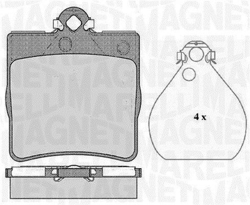 MAGNETI MARELLI stabdžių trinkelių rinkinys, diskinis stabdys 363916060311